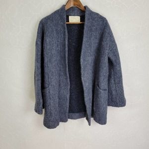 Hackwidth Design House Gray Wool Blend Open Front Cardigan